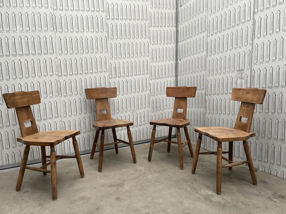 Image 1 of 4X Vintage Brutalist Design Chairs