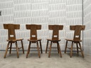 4X Vintage Brutalist Design Chairs