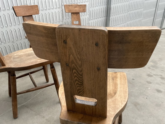 Image 1 of 4X Vintage Brutalist Design Chairs