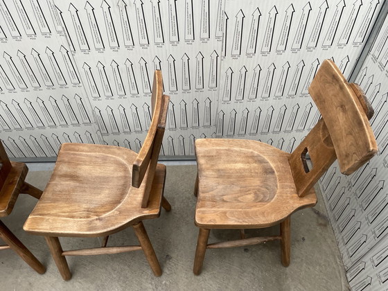 Image 1 of 4X Vintage Brutalist Design Chairs