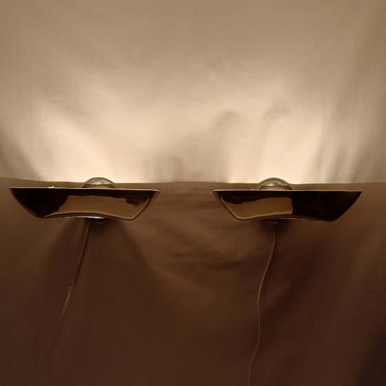 Image 1 of Applique, Lampade da parete, Art Déco, Postmoderno, Illuminazione di lusso, Jorge Pensi, Alluminio, Magnesio, Argento, Vintage