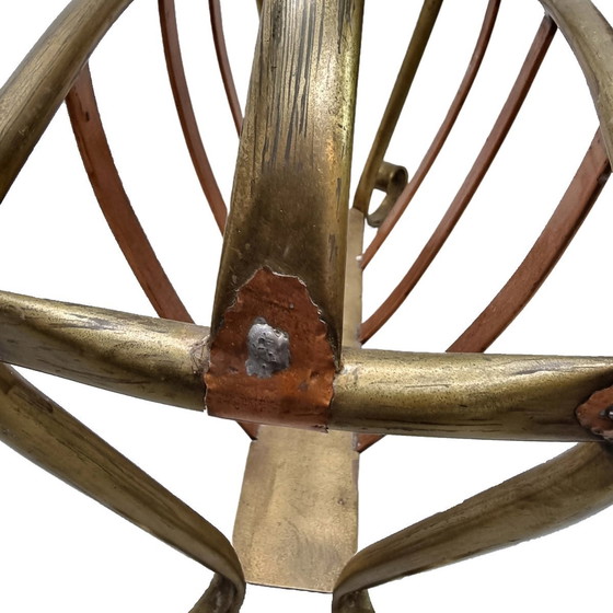 Image 1 of French Brass And Copper Design Reading Rack Circa 1900