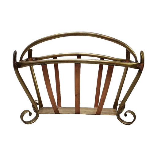 French Brass And Copper Design Reading Rack Circa 1900