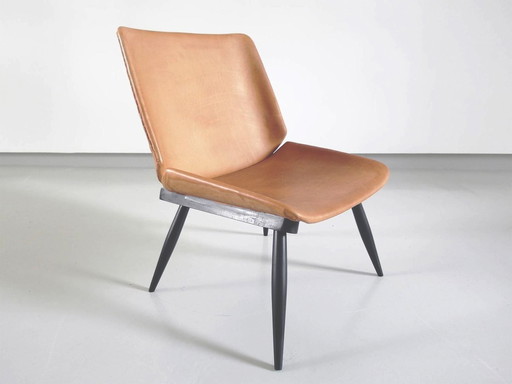 Danish side chair in cognac leather 1060s