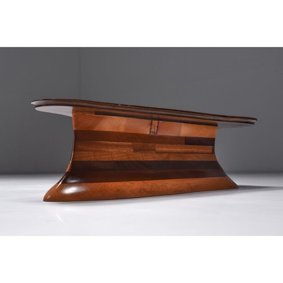 Image 1 of Tavolino da caffè vintage in wenga e legno massello di Gerald Mccabe Studio Craft, 1970