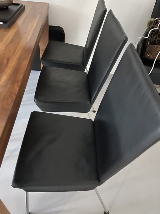 Black Leather Dining Chairs Vandenberg Orea