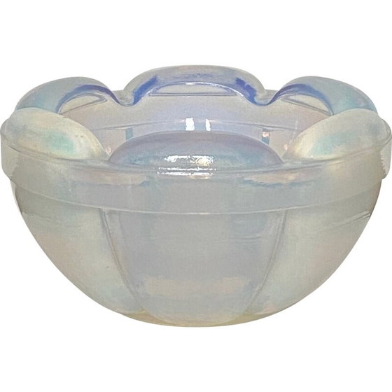 Image 1 of Vintage Art Deco opalex bol in molded glass, France 1940s