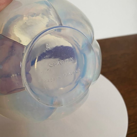 Image 1 of Vintage Art Deco opalex bol in molded glass, France 1940s