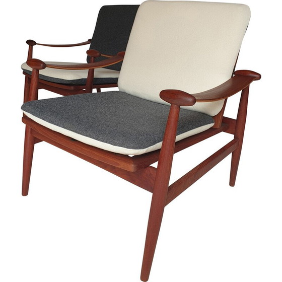 Image 1 of Pair of vintage "Spade Chair" armchairs in teak by Finn Juhl