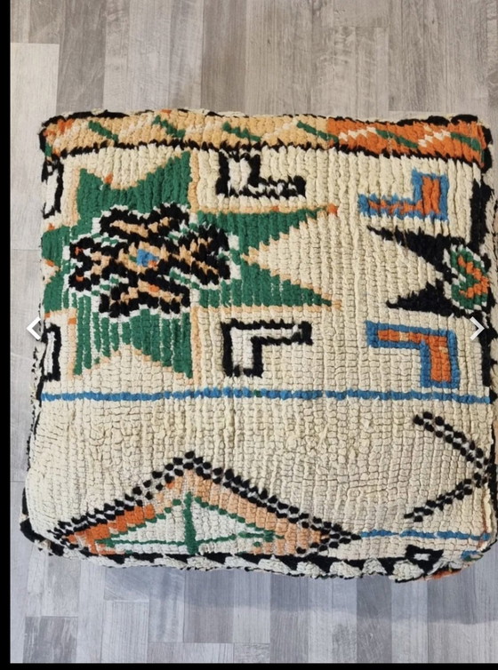 Image 1 of Pouf marocchino vintage, cuscino di seduta berbero.