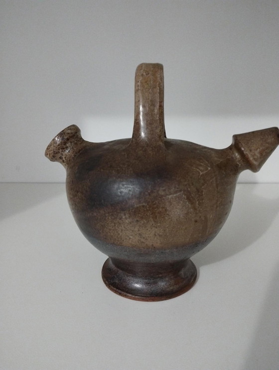 Image 1 of Small Jug - Gargoyle, Chevrette, Jar, Pitcher Stoneware - Ceramic - Antique - Artisanal