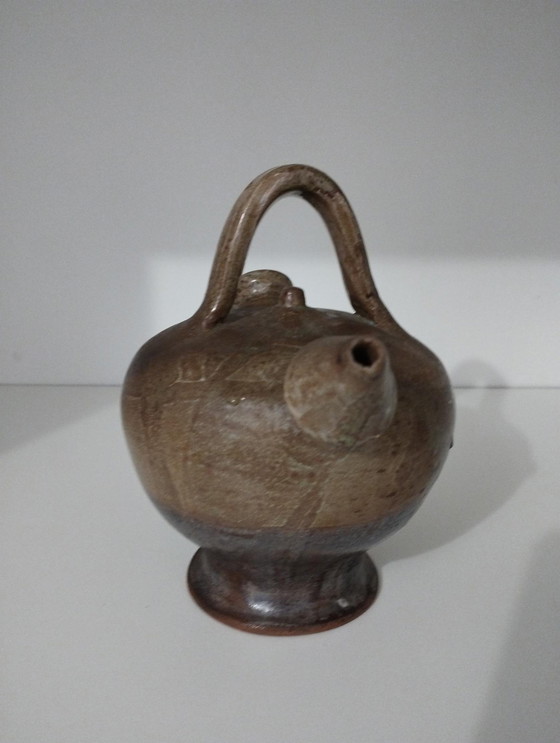 Image 1 of Small Jug - Gargoyle, Chevrette, Jar, Pitcher Stoneware - Ceramic - Antique - Artisanal