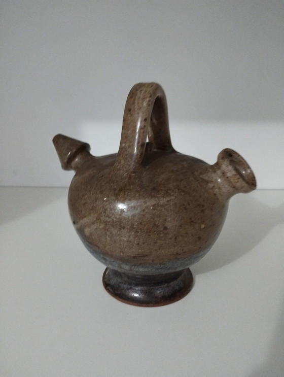 Image 1 of Small Jug - Gargoyle, Chevrette, Jar, Pitcher Stoneware - Ceramic - Antique - Artisanal