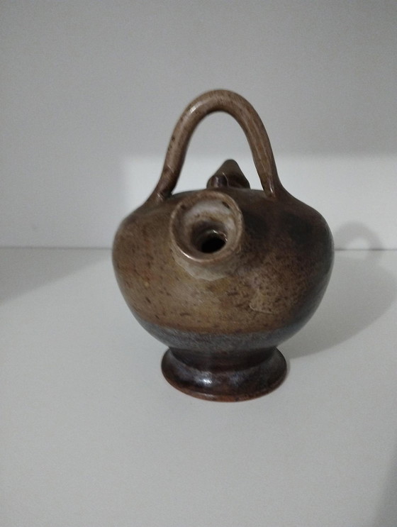 Image 1 of Small Jug - Gargoyle, Chevrette, Jar, Pitcher Stoneware - Ceramic - Antique - Artisanal