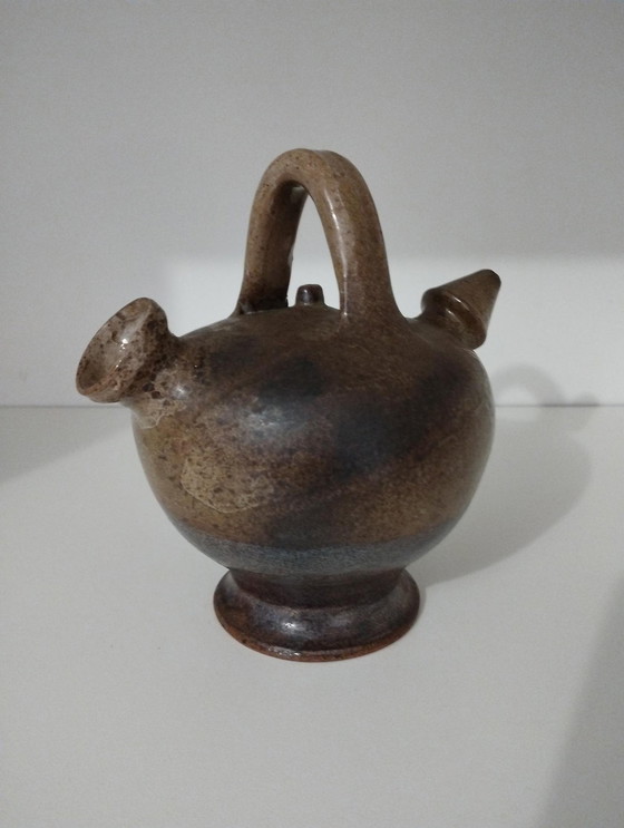 Image 1 of Small Jug - Gargoyle, Chevrette, Jar, Pitcher Stoneware - Ceramic - Antique - Artisanal