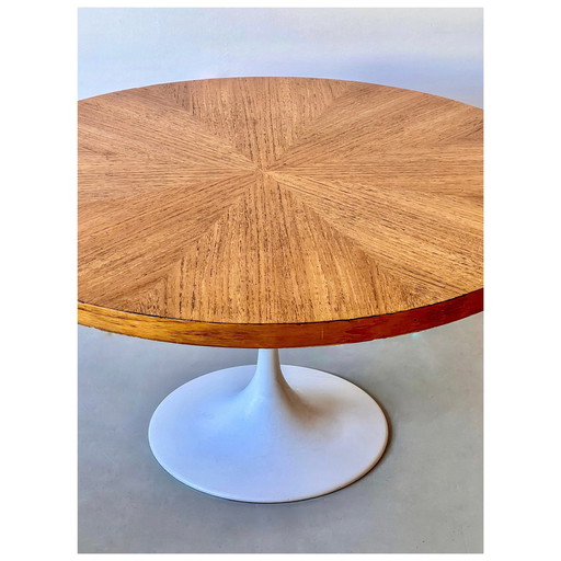 Vintage Tulip Coffee Table With Wooden Swivel Top, By Graeter Vitra
