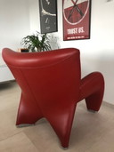 Poltrona relax Leolux Echnaton con poggiapiedi abbinato