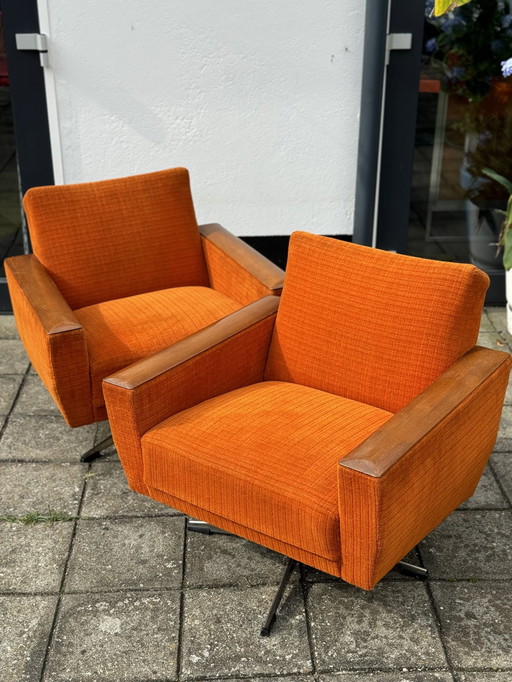 Pair Of Vintage Tatra Swivel Chairs