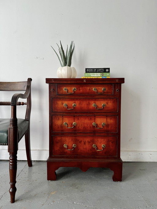 Small Antique Bachelors Chest Of Drawers Desk