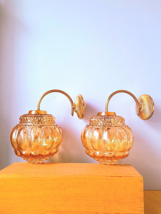 Pair of Helena Tynell wall lights, 1970