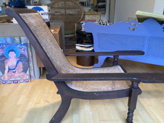 Image 1 of Colonial Hardwood Chair With Cushion In Good Condition