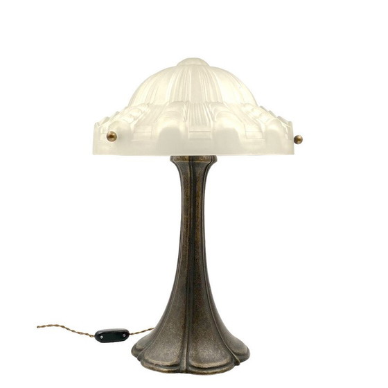 Image 1 of Lampada da tavolo vintage in bronzo, Francia 1930