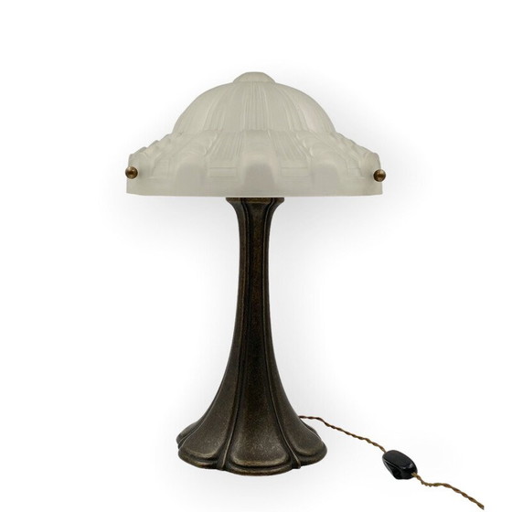 Image 1 of Lampada da tavolo vintage in bronzo, Francia 1930