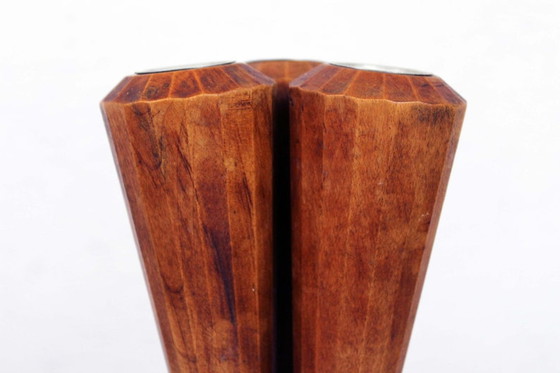 Image 1 of Wooden triplde Soliflore