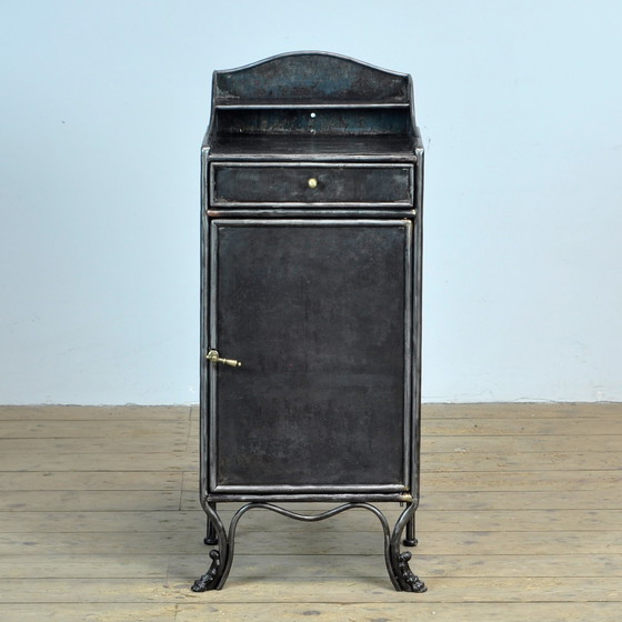 Image 1 of Antique Iron Hospital Nightstand, 1920s