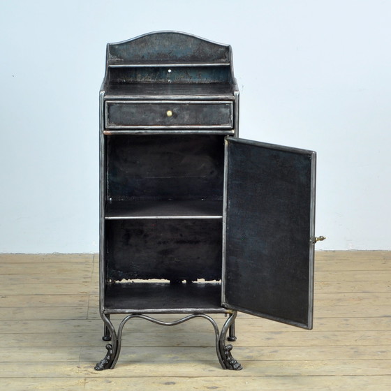 Image 1 of Antique Iron Hospital Nightstand, 1920s