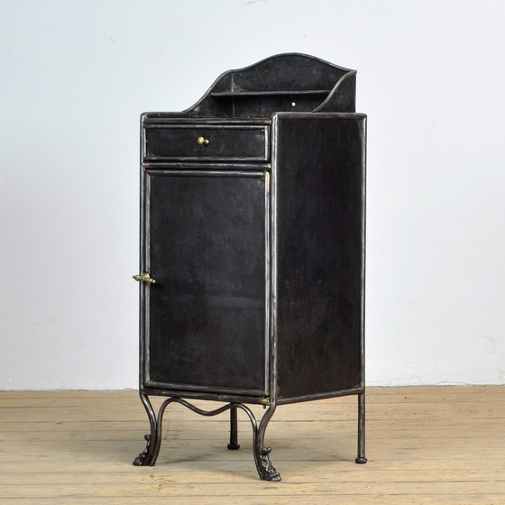 Image 1 of Antique Iron Hospital Nightstand, 1920s