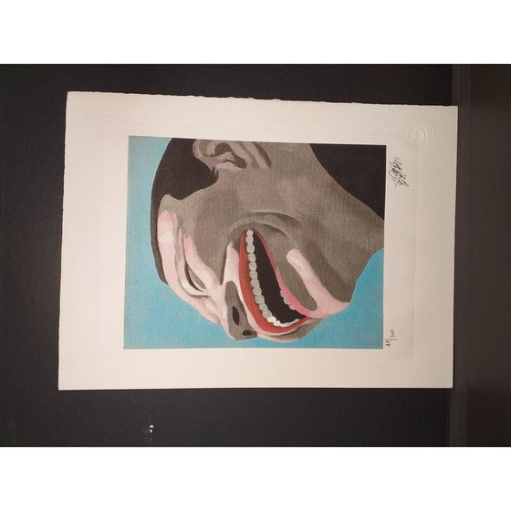 Image 1 of Vintage lithograph "99 Idol Series no 47" by Yue Minjun, 2010