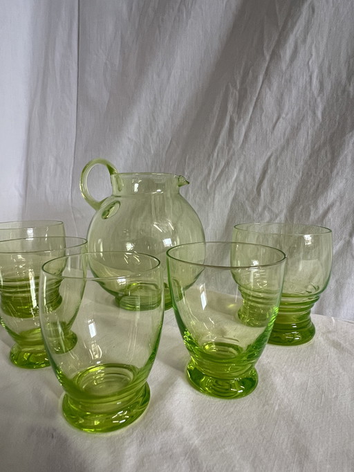 W.J. Rozendaal Water jug + glasses