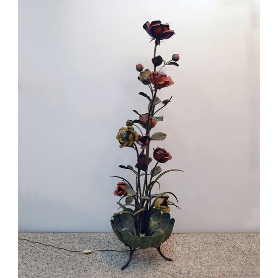 Image 1 of Vintage italian sculptural iron floor lamp, 1960s