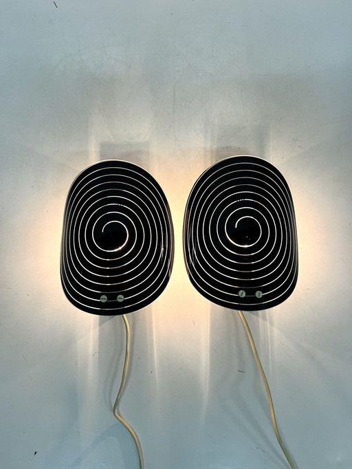 Set Of 2 Swirl Wall Lights Massive