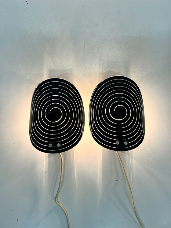 Image 1 of Set Of 2 Swirl Wall Lights Massive