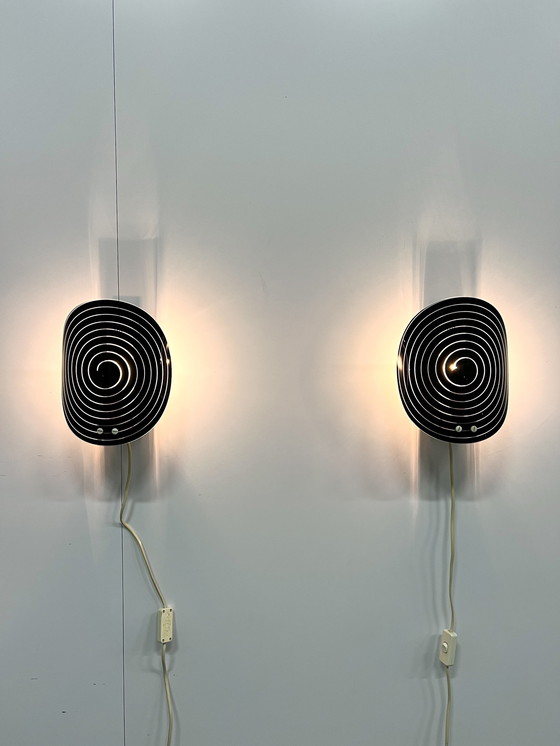 Image 1 of Set Of 2 Swirl Wall Lights Massive