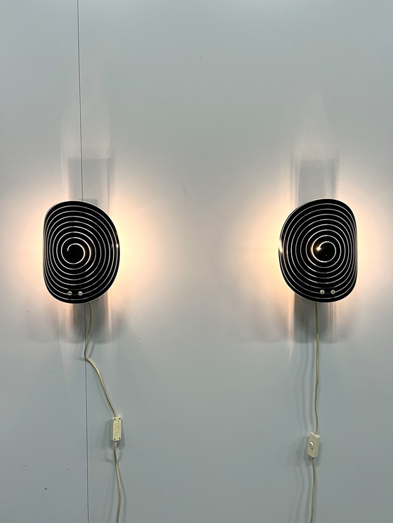 Image 1 of Set Of 2 Swirl Wall Lights Massive