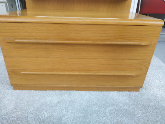 Image 1 of Oak 50s/60s Low Dressing Table Drawer Furniture