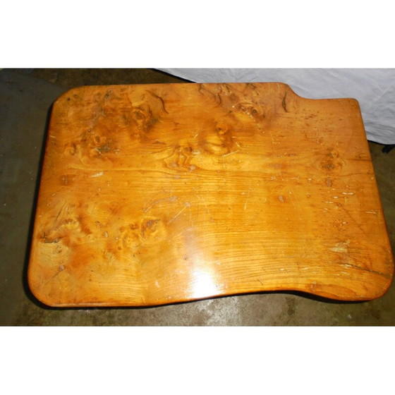 Image 1 of Vintage Brutalist coffee table in solid oak, 1970