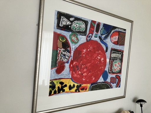 Silkscreen Corneille Red Ball