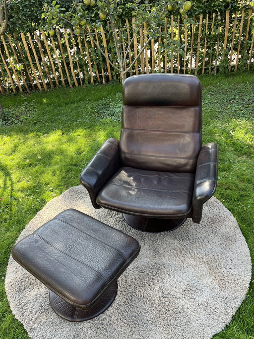 De Sede chair with matching ottoman