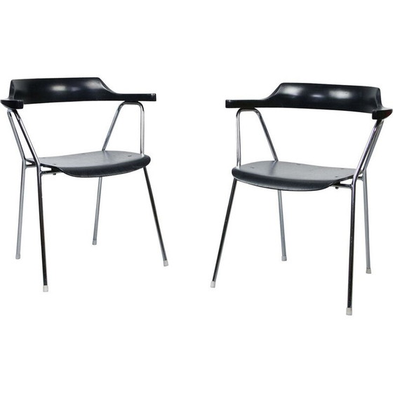 Pair of vintage 4455 black dining chairs by Niko Kralj | €900