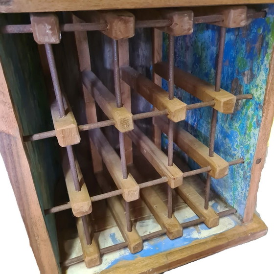 Image 1 of Recycled Boat Wine Cabinet From Indonesia, Early 21st Century