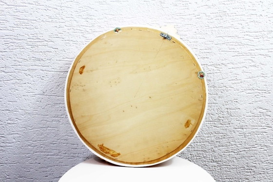 Image 1 of Round mirror with floral decor