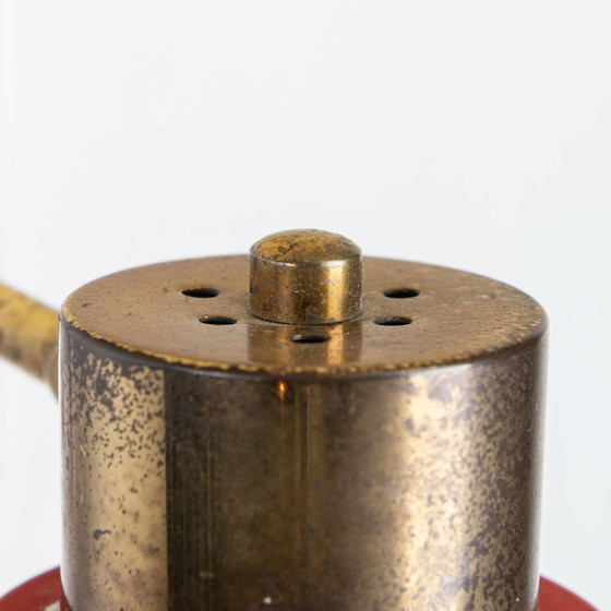 Image 1 of Red And Brass Wall Lamp