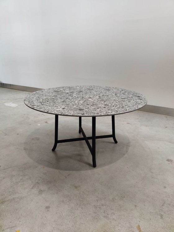 Image 1 of Round dining table with gray ceramic top