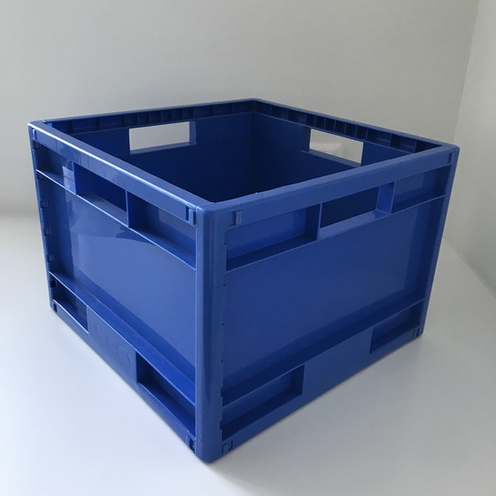 Image 1 of Ikea Märd | Caja de almacenaje Memphis | Caja azul retro | Años 80 y 90