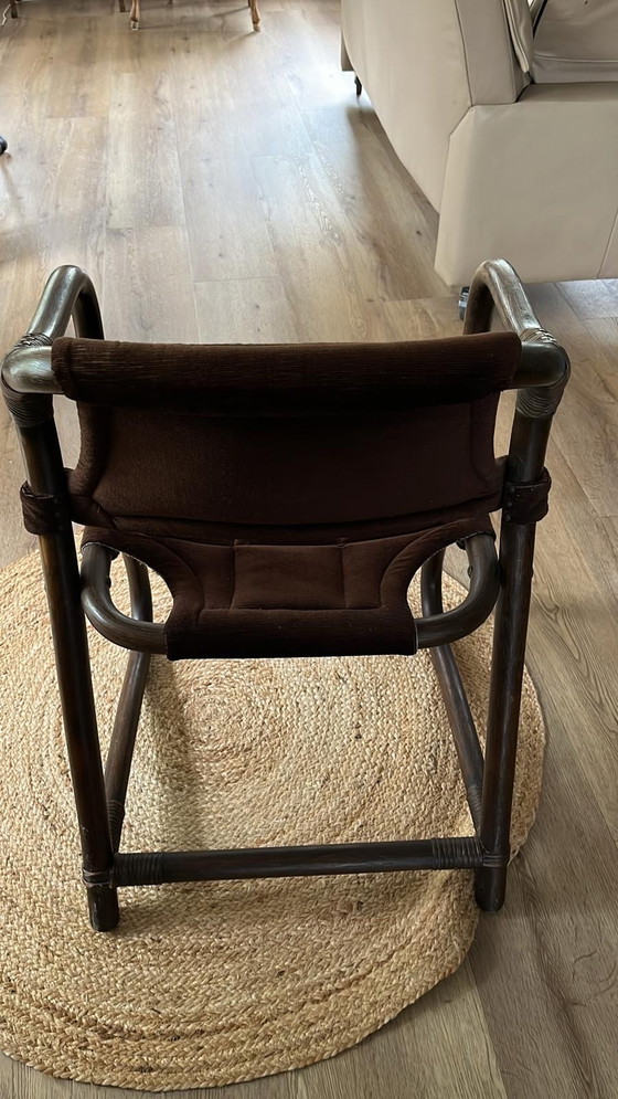 Image 1 of Brown rattan Safari chair chair