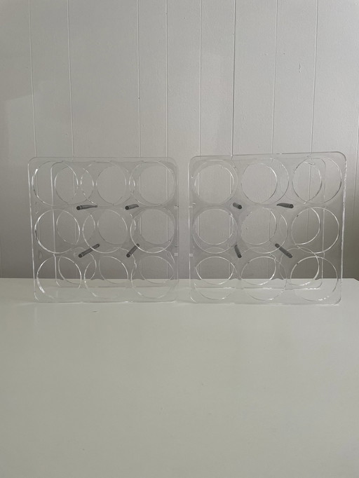 2x casier à vin design vintage